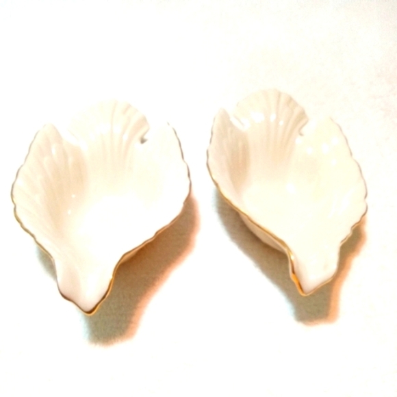 Lenox Dove Candy Dishes (2) Fine Bone China 24k Gold Trimmed Made In The USA - Picture 1 of 6